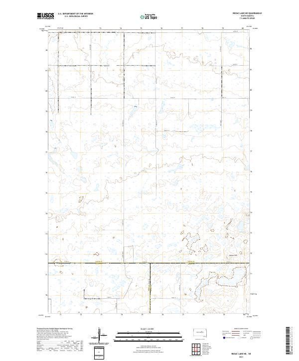 Rezac Lake NE, SD — USGS 7.5-minute topo (2021)