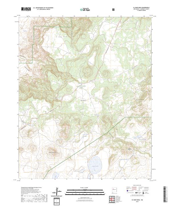 El Dado Mesa, NM — USGS 7.5-minute topo (2023)