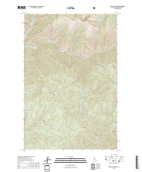 Scurvy Mountain, ID — USGS 7.5-minute topo (2024)