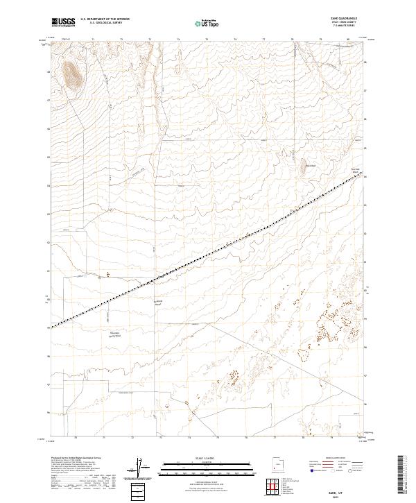 Zane, UT — USGS 7.5-minute topo (2023)