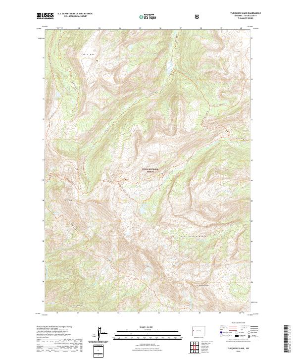 Turquoise Lake, WY — USGS 7.5-minute topo (2021)