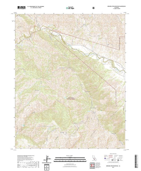 Miranda Pine Mountain, CA — USGS 7.5-minute topo (2021)