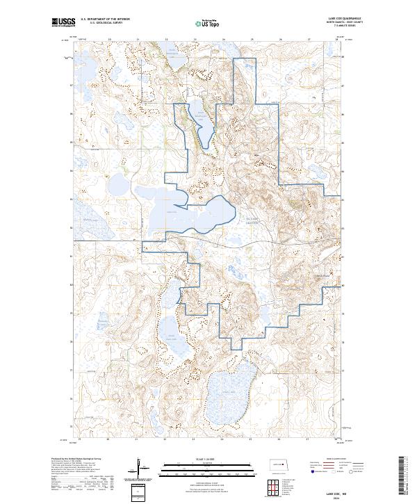 Lake Coe, ND — USGS 7.5-minute topo (2024)