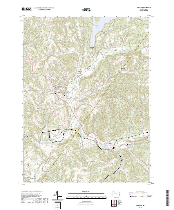 Elderton, PA — USGS 7.5-minute topo (2023)