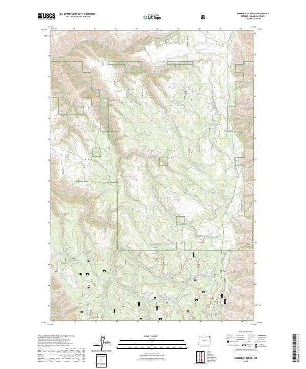 Shamrock Creek, OR — USGS 7.5-minute topo (2024)