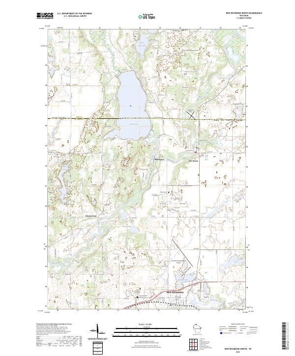 New Richmond North, WI — USGS 7.5-minute topo (2023)