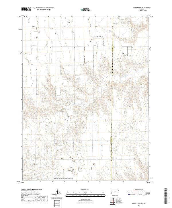 Dewey Ranch NW, KS — USGS 7.5-minute topo (2022)