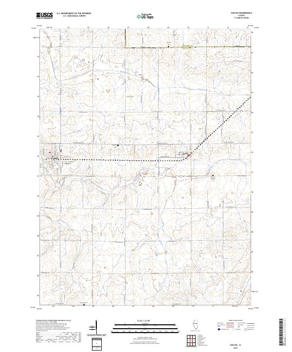 Colfax, IL — USGS 7.5-minute topo (2024)