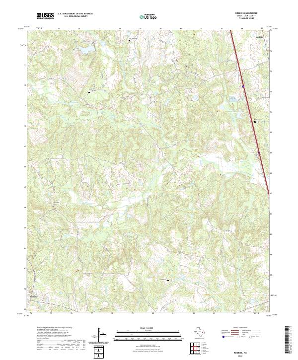 Robbins, TX — USGS 7.5-minute topo (2022)