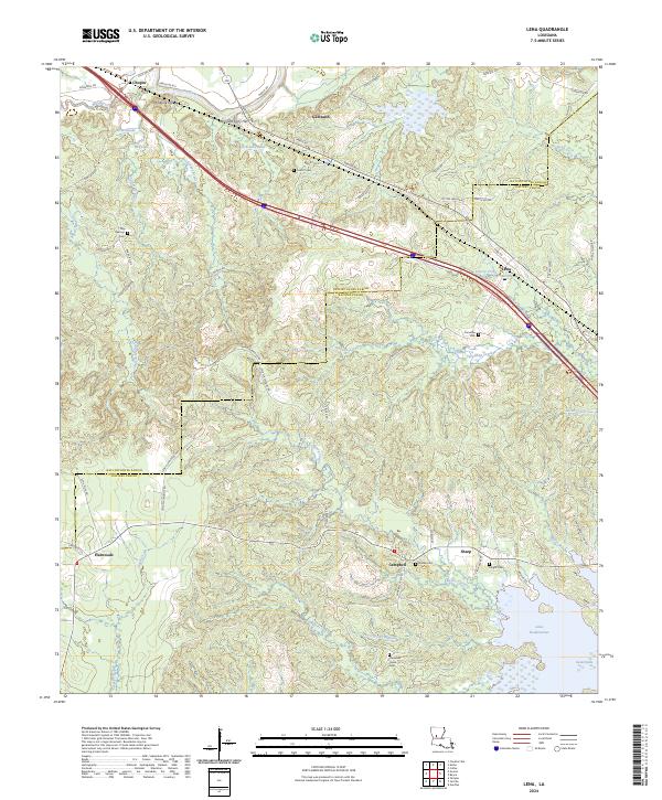 Lena, LA — USGS 7.5-minute topo (2024)