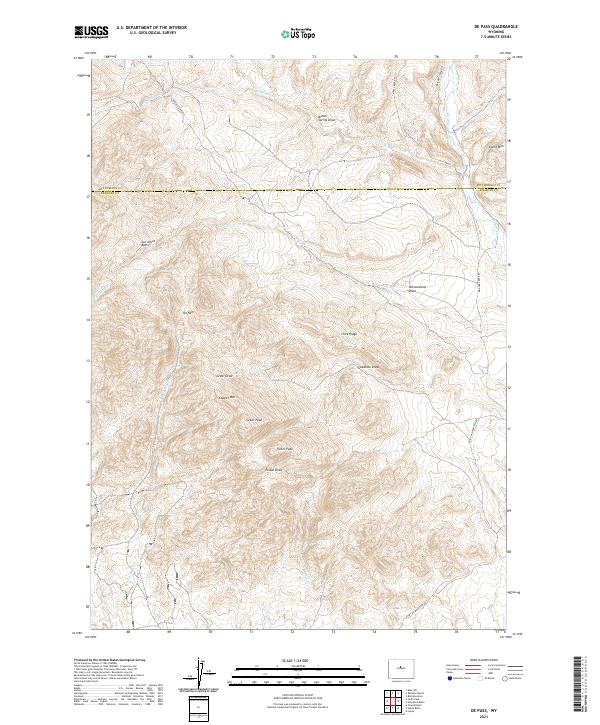 De Pass, WY — USGS 7.5-minute topo (2021)