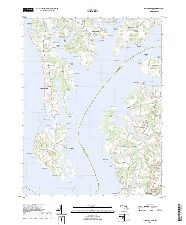 Langford Creek, MD — USGS 7.5-minute topo (2023)