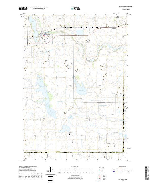 Brownton, MN — USGS 7.5-minute topo (2022)