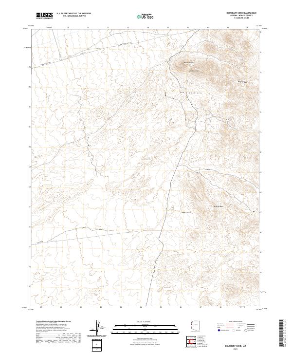 Boundary Cone, AZ — USGS 7.5-minute topo (2021)