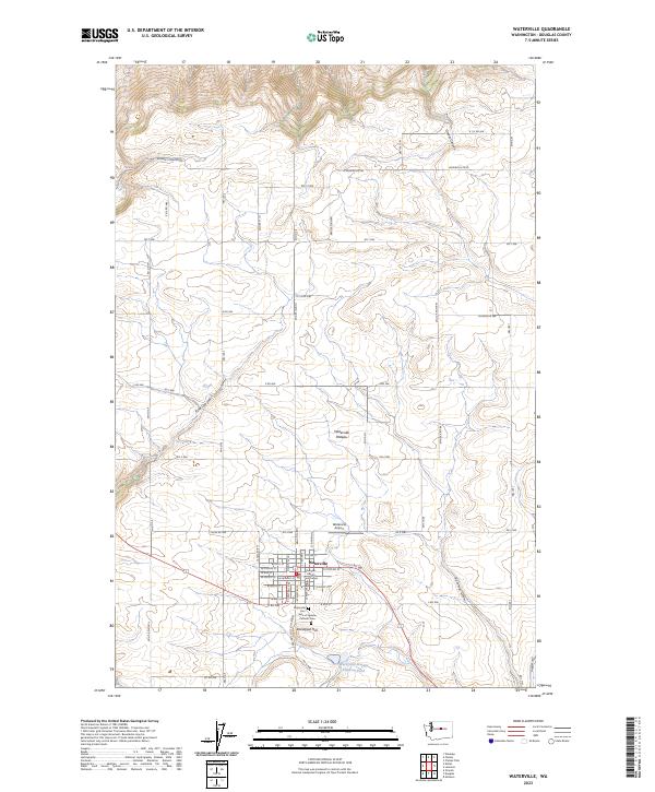 Waterville, WA — USGS 7.5-minute topo (2023)