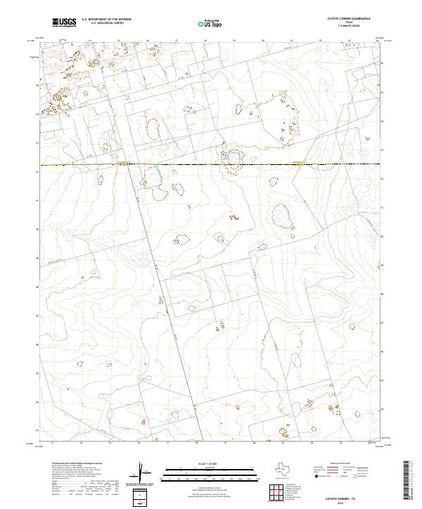 Coyote Corner, TX — USGS 7.5-minute topo (2022)