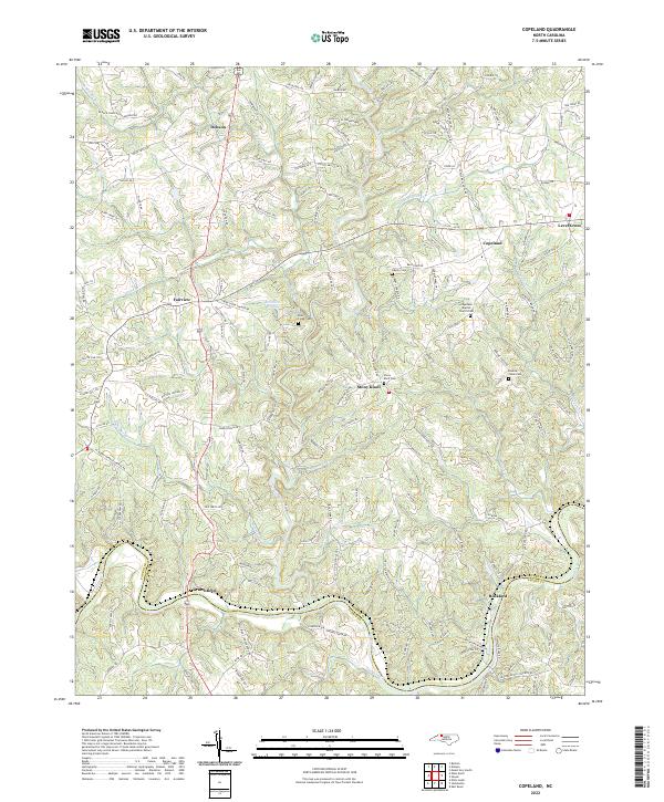 Copeland, NC — USGS 7.5-minute topo (2022)