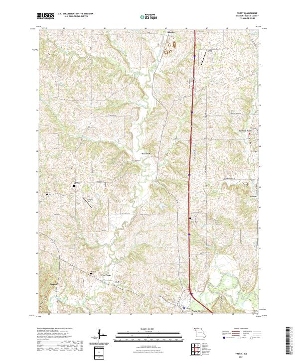 Tracy, MO — USGS 7.5-minute topo (2021)