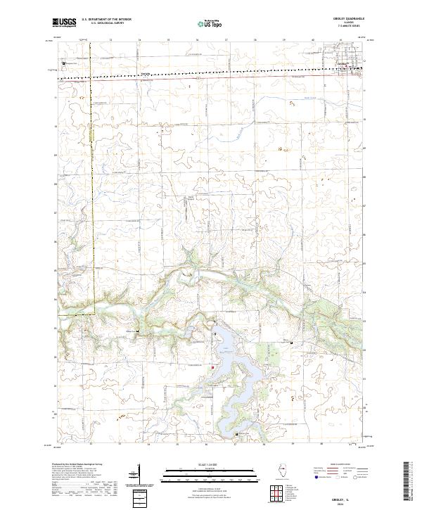 Gridley, IL — USGS 7.5-minute topo (2024)