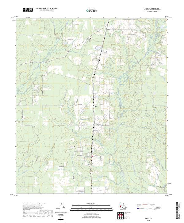 Oretta, LA — USGS 7.5-minute topo (2024)