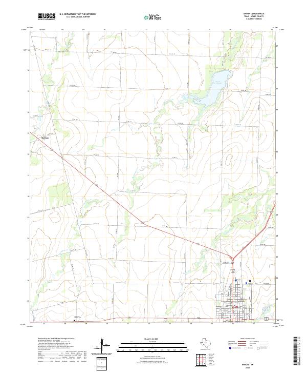 Anson, TX — USGS 7.5-minute topo (2022)