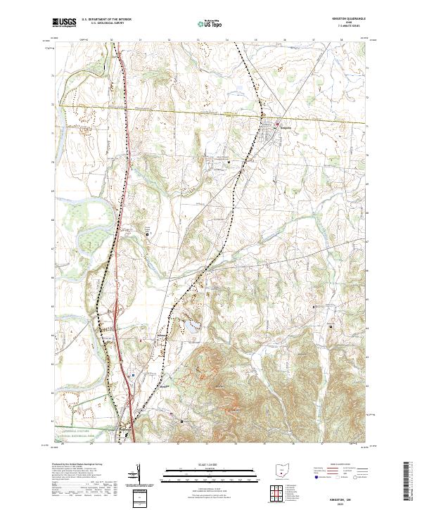 Kingston, OH — USGS 7.5-minute topo (2023)