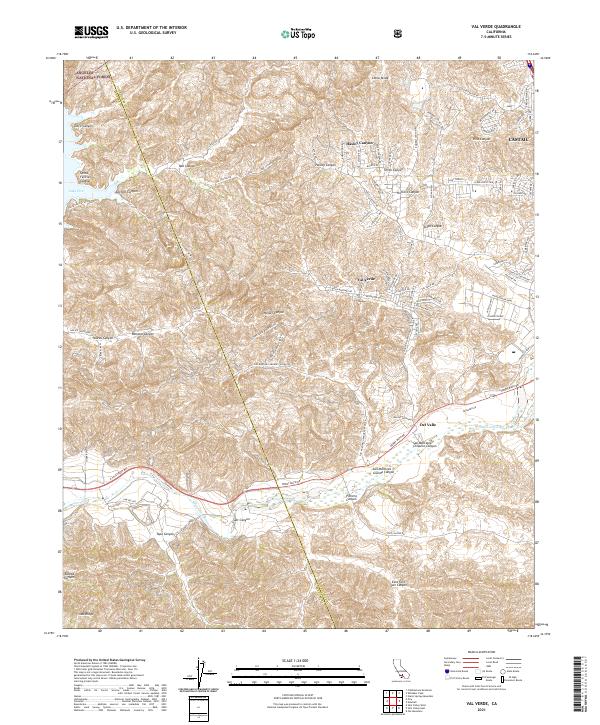 Val Verde, CA — USGS 7.5-minute topo (2021)