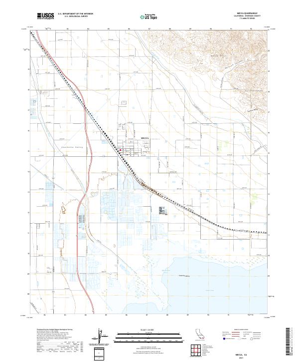 Mecca, CA — USGS 7.5-minute topo (2021)