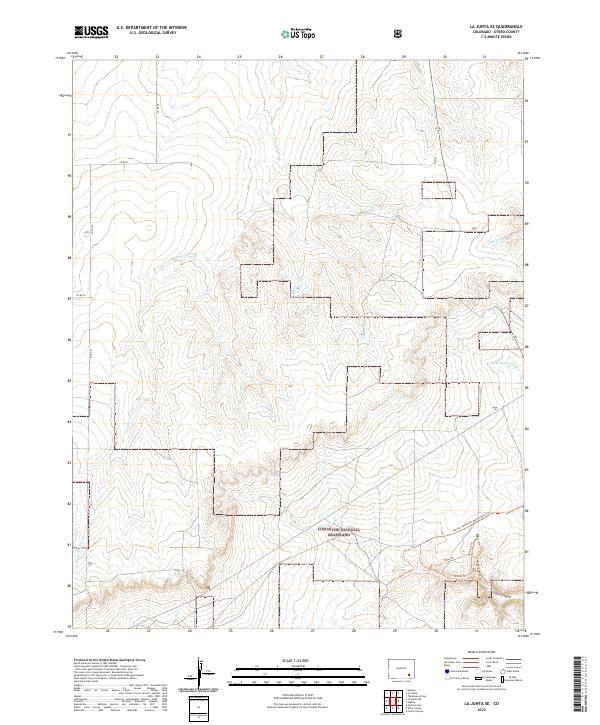 La Junta SE, CO — USGS 7.5-minute topo (2022)