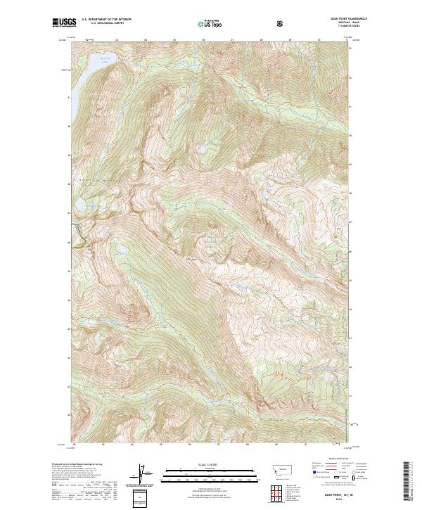 Gash Point, MT-ID — USGS 7.5-minute topo (2024)