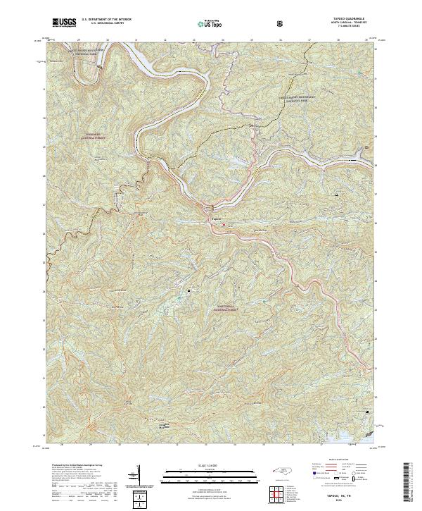 Tapoco, NC-TN — USGS 7.5-minute topo (2022)