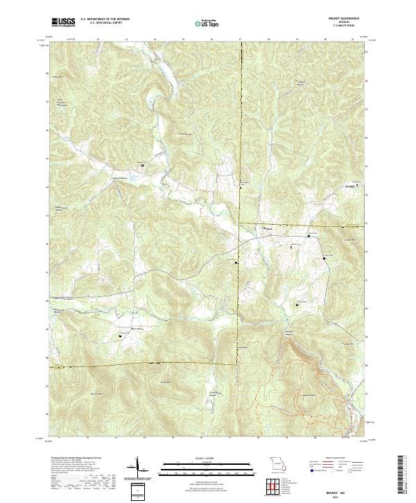 Brunot, MO — USGS 7.5-minute topo (2021)