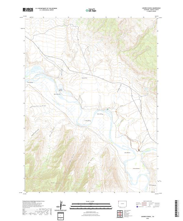 Lodore School, CO — USGS 7.5-minute topo (2022)