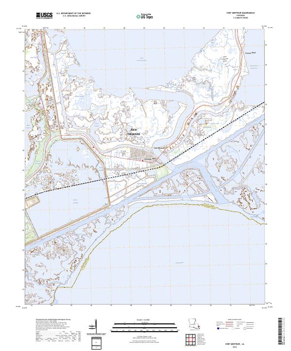 Chef Menteur, LA — USGS 7.5-minute topo (2024)