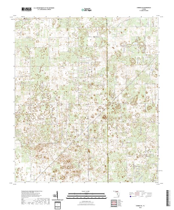 O'Brien SE, FL — USGS 7.5-minute topo (2024)