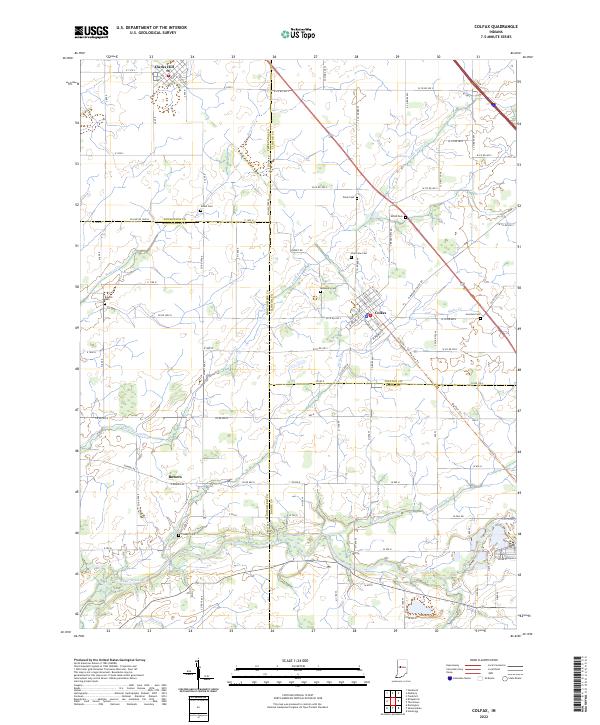 Colfax, IN — USGS 7.5-minute topo (2022)