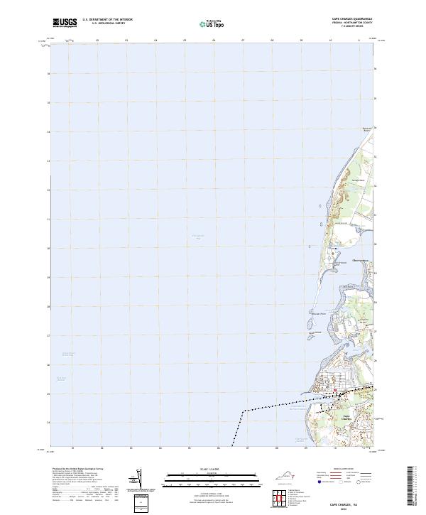 Cape Charles, VA — USGS 7.5-minute topo (2022)