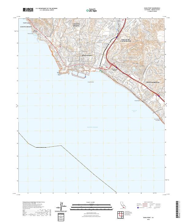 Dana Point, CA — USGS 7.5-minute topo (2022)