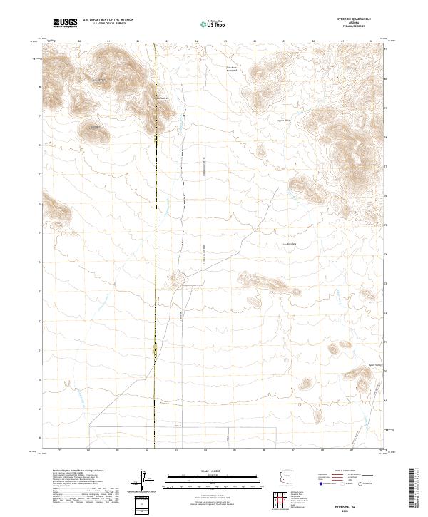 Hyder NE, AZ — USGS 7.5-minute topo (2021)