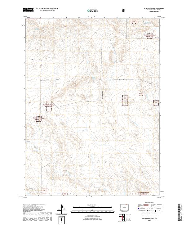Gatehook Spring, CO — USGS 7.5-minute topo (2022)