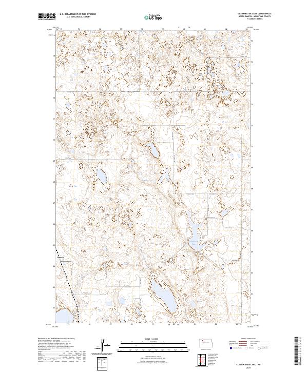 Clearwater Lake, ND — USGS 7.5-minute topo (2024)