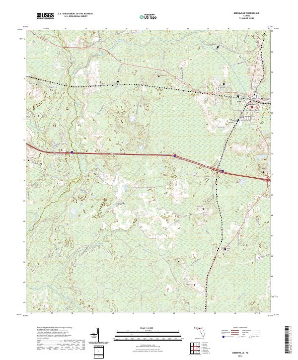 Greenville, FL — USGS 7.5-minute topo (2024)