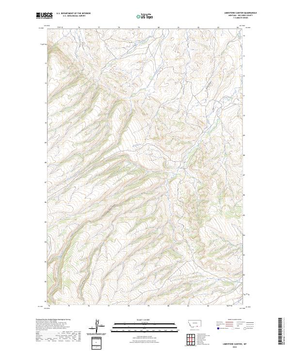 Limestone Canyon, MT — USGS 7.5-minute topo (2024)
