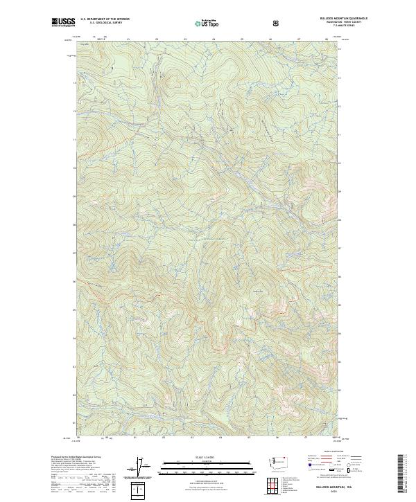Bulldog Mountain, WA — USGS 7.5-minute topo (2023)