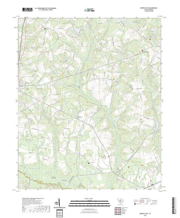 Norway East, SC — USGS 7.5-minute topo (2024)