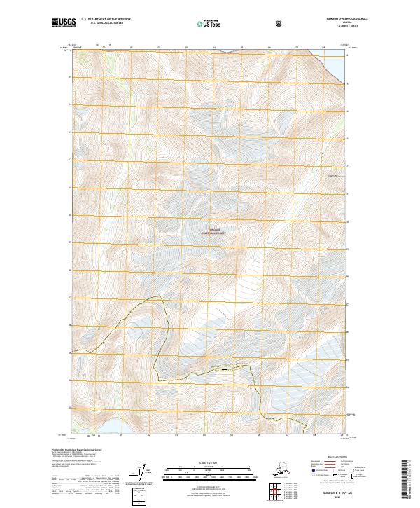 Sumdum D-4 SW, AK — USGS 7.5-minute topo (2021)