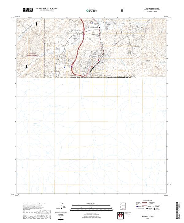 Nogales, AZ,SON, US — USGS 7.5-minute topo (2021)