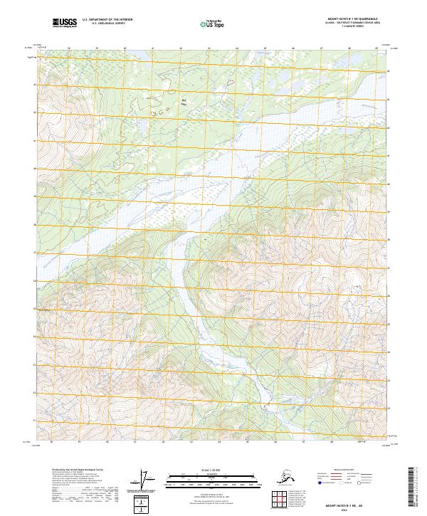 Mount Hayes B-1 NE, AK — USGS 7.5-minute topo (2024)