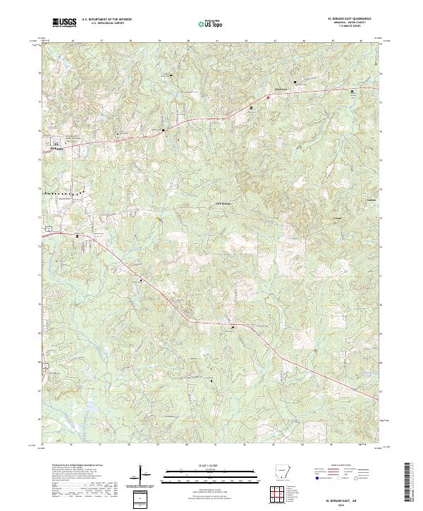 El Dorado East, AR — USGS 7.5-minute topo (2024)