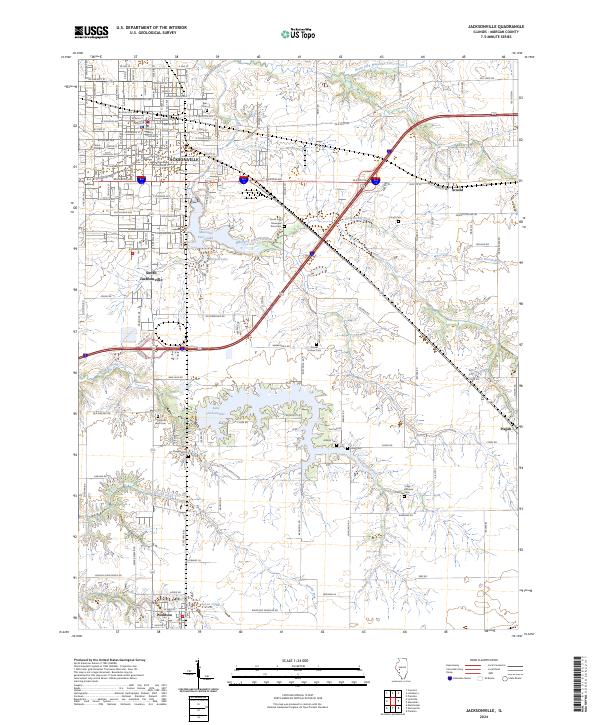 Jacksonville, IL — USGS 7.5-minute topo (2024)